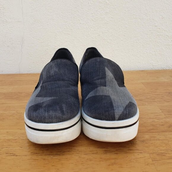 Stella McCartney Dark Grey Star Binx Canvas Platform Slip-on Sneakers - Picture 6 of 12